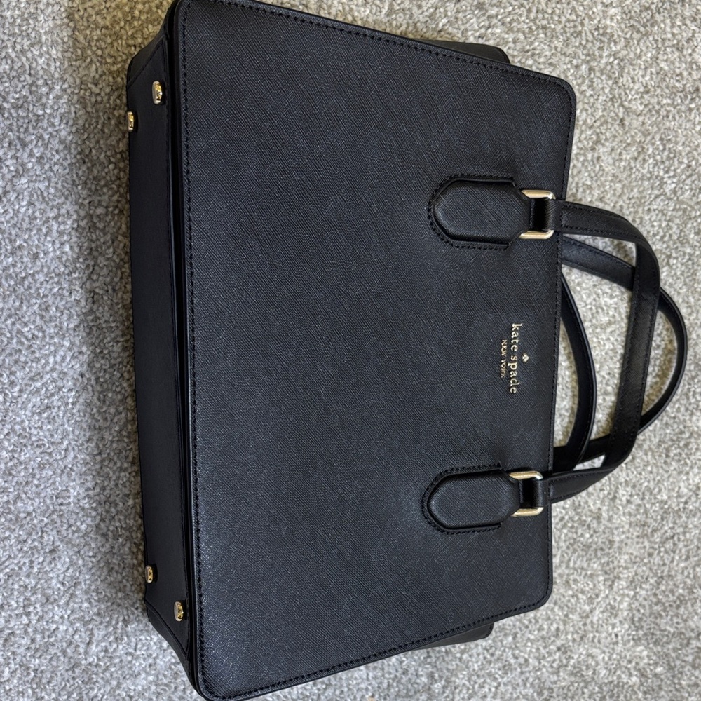 Kate Spade Black Leather Briefcase